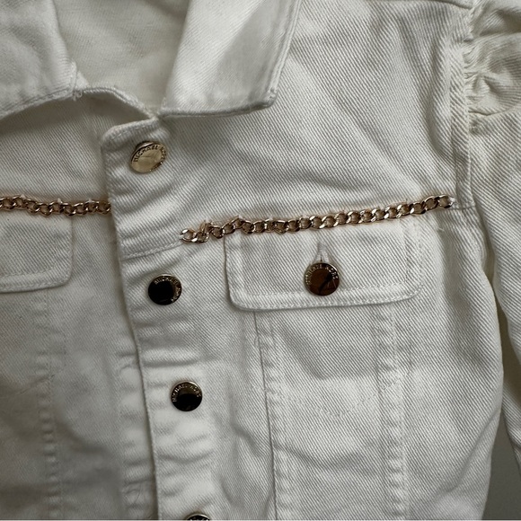 Kids Michael Kors White Denim Logo Jacket size 10 - Picture 5 of 5